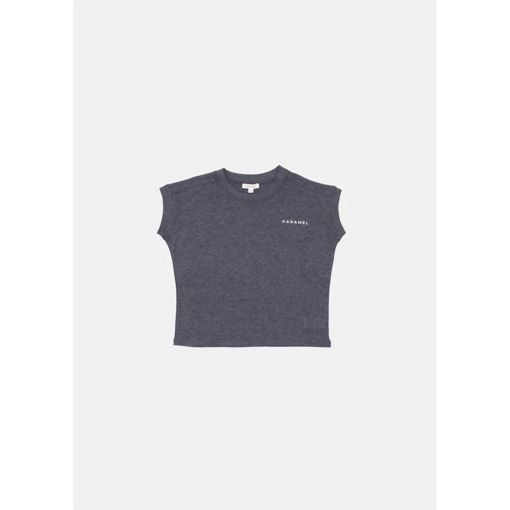 NEW CARAMEL girl's cress t-shirt in heather grey